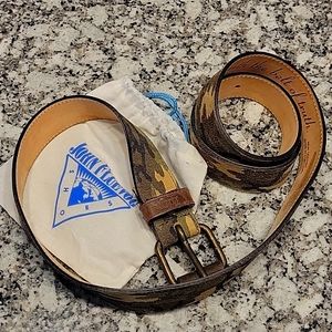 Fluevog Belt size 38 camo leather